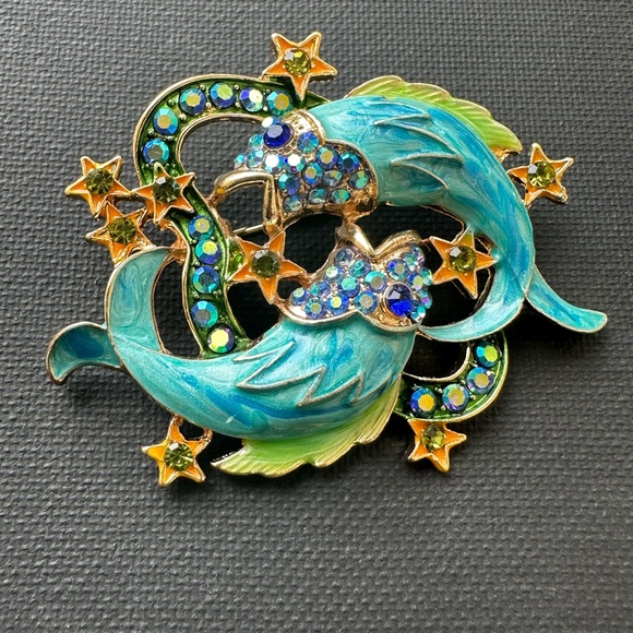 Accessories - Blue and Green  fish Brooch